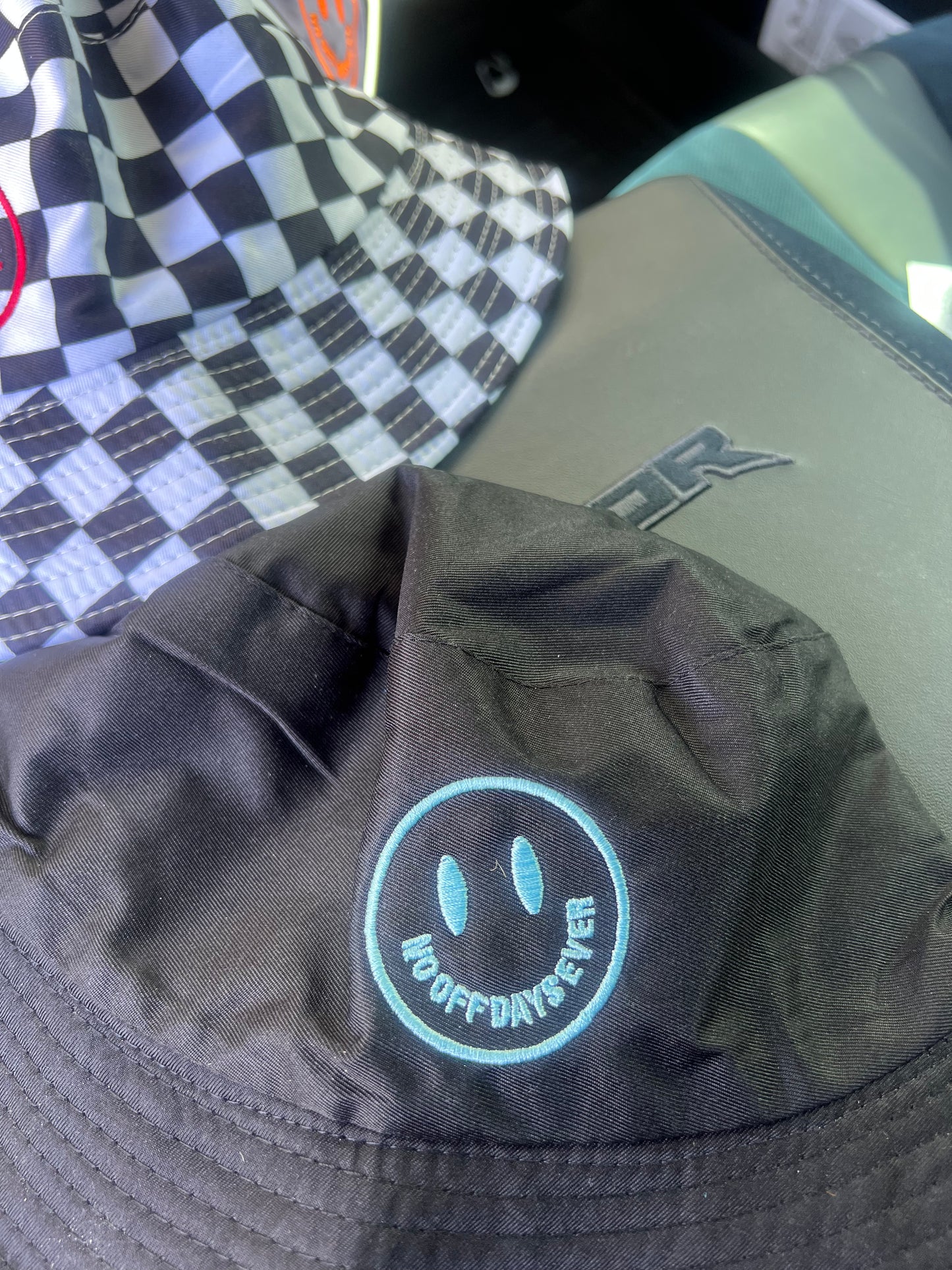 Black and Teal bucket hats